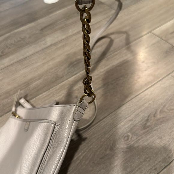 FOSSIL MIMI MINERAL GRAY LEATHER DOUBLE ZIP BAG,CROSSBODY,CONVERTIBLE - Picture 8 of 12